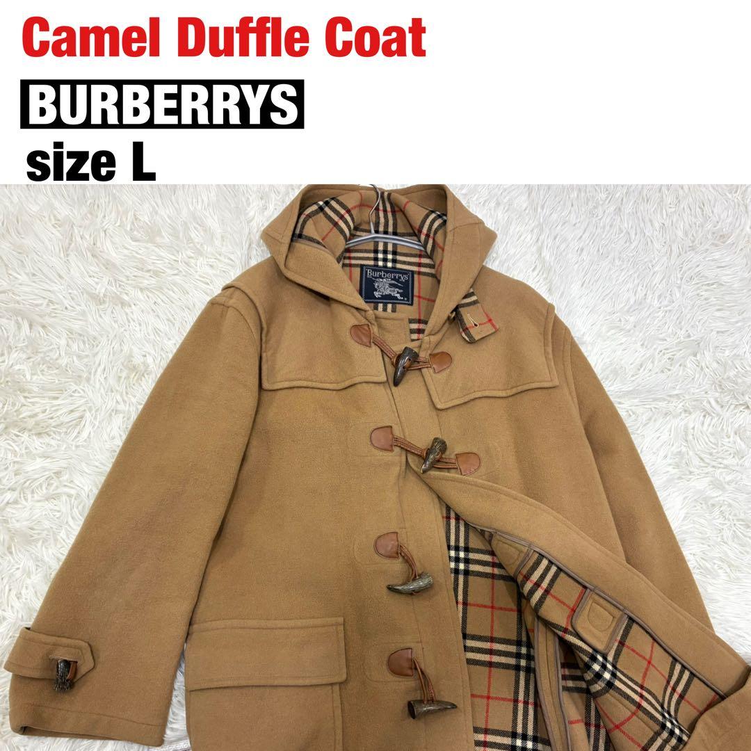 【冬コート】BURBERRYS ノバチェック カシミヤ キャメル ダッフルコート
