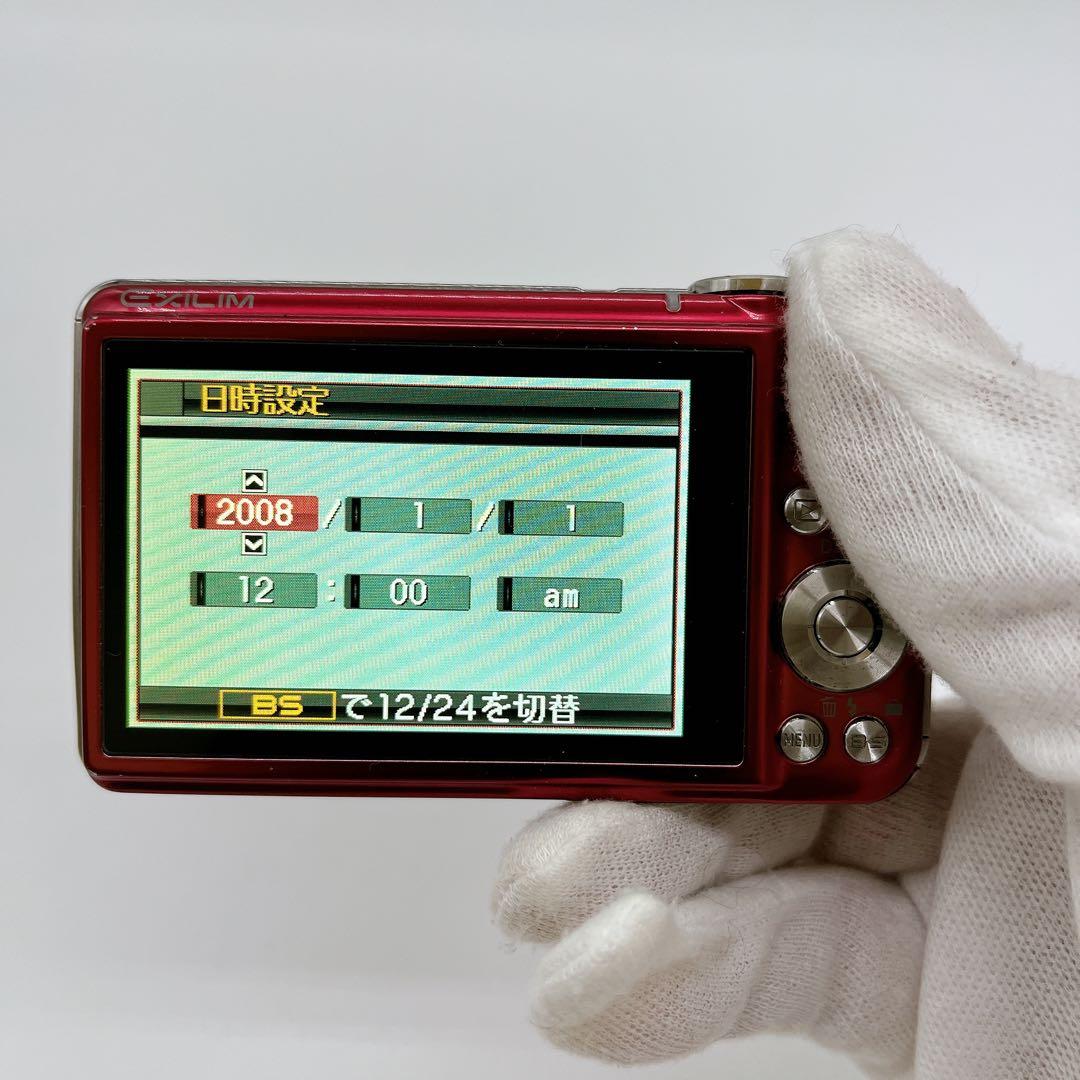 【美品】CASIOEXILM CARD EX-S10オールド コンデジ レッド