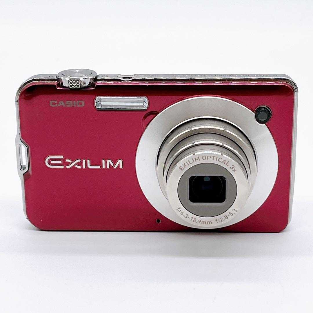 【美品】CASIOEXILM CARD EX-S10オールド コンデジ レッド