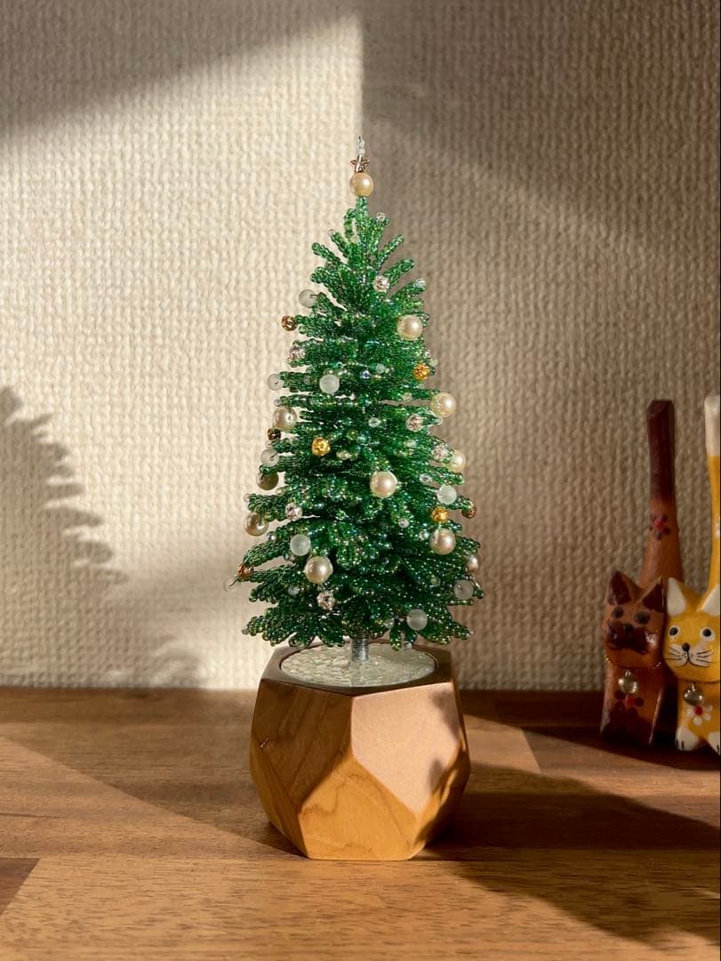 ビーズのクリスマスツリー【ハンドメイド】