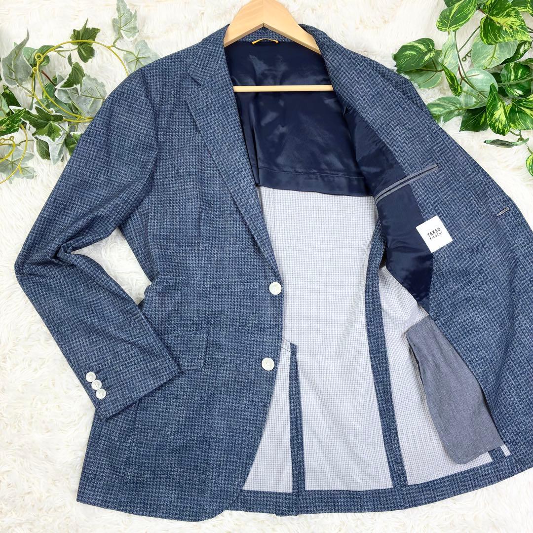 美品　タケオキクチ　シティーセッター　千鳥格子　アンコンジャケット　XL