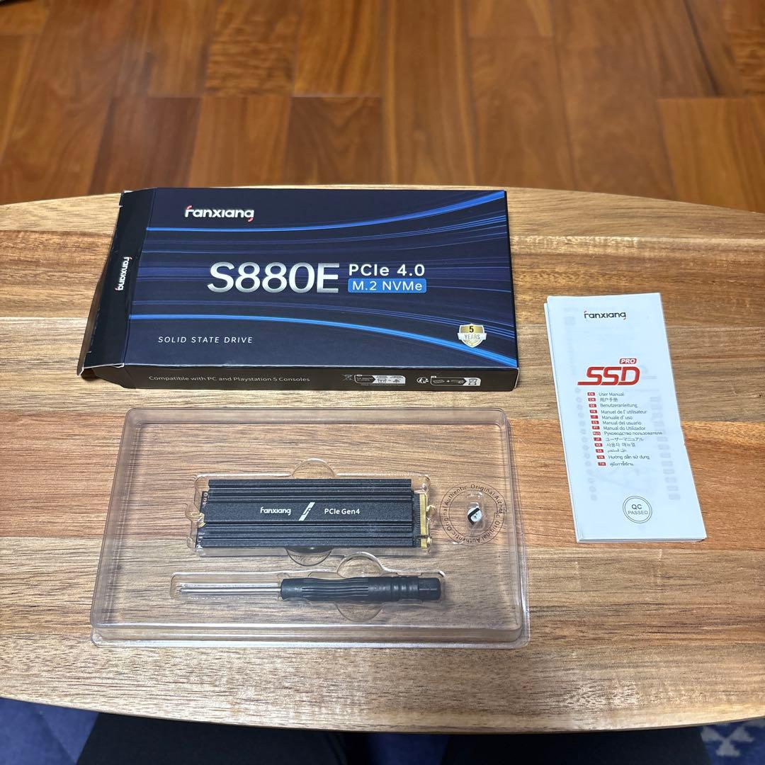 PS5対応 Fanxiang S880E M.2 NVMe SSD 2TB