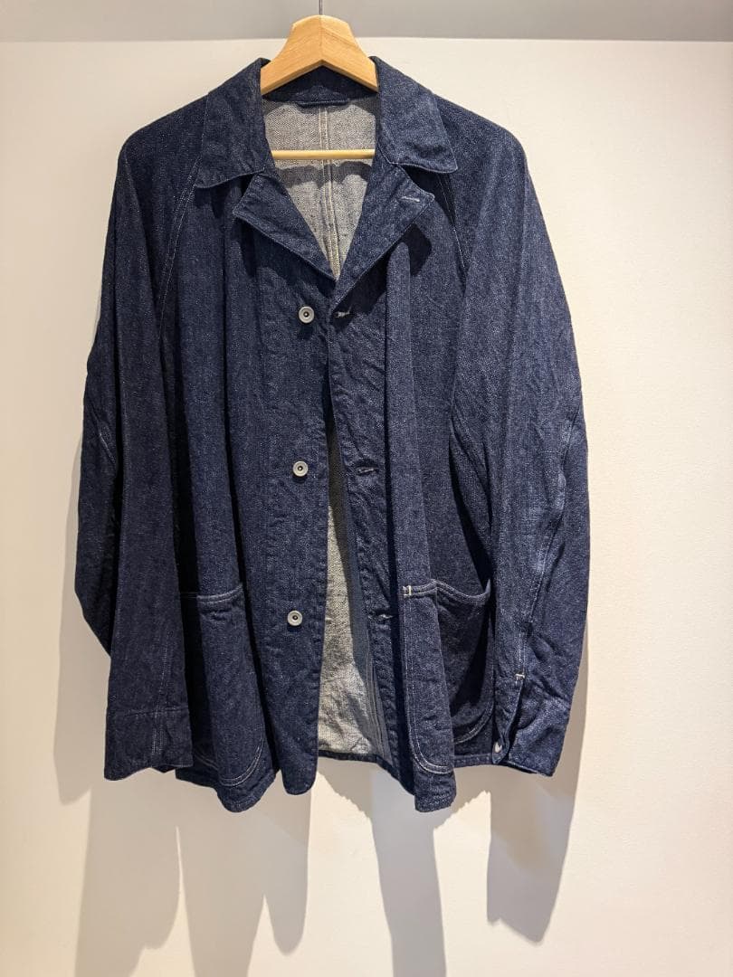 【試着のみ/サイズ3】COMOLI デニムワークジャケット インディゴ 21AW