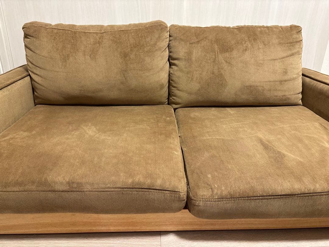 送料込み　ソファ　２人がけ　コーデュロイ　ブラウン　1500円でお譲り可