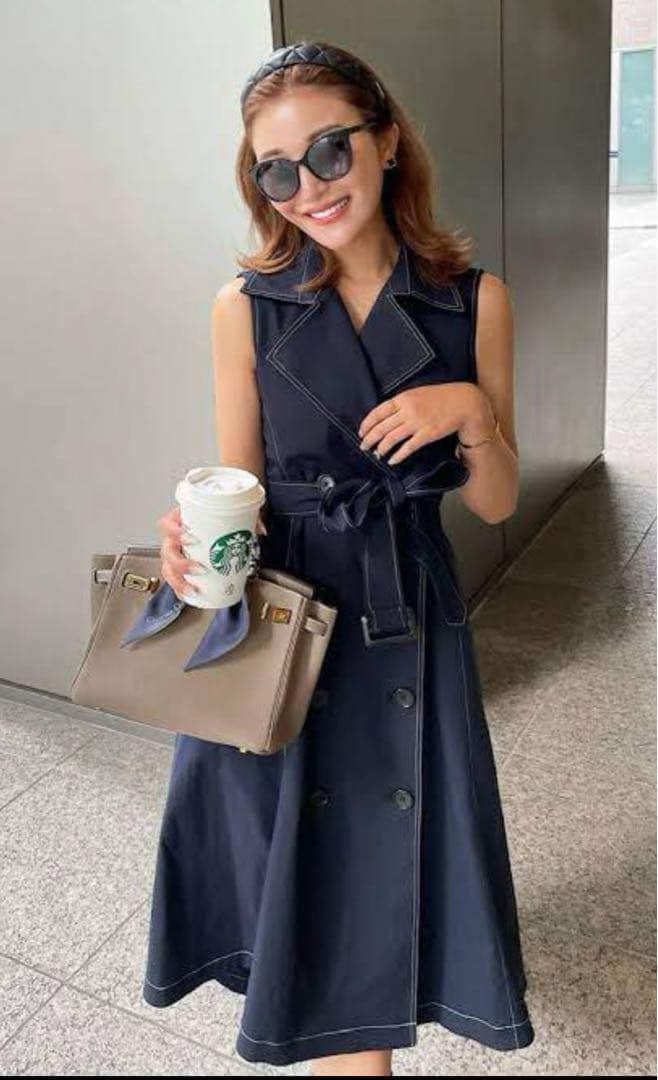 **読様 sheller 2way トレンチドレス ワンピース