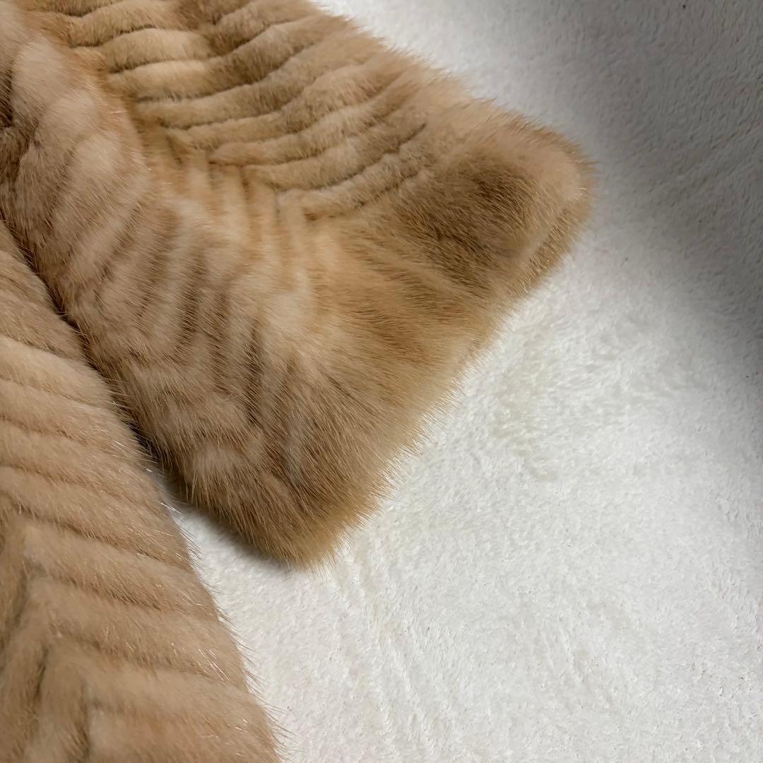 金サガ サガミンク ミンクコート ファーコート 毛皮 リアルファー ホワイト