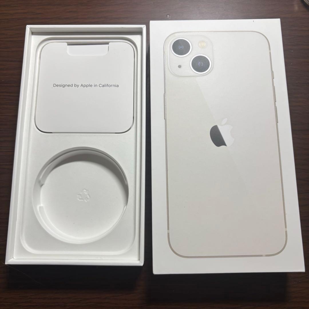 【美品】Apple iPhone 13 ホワイト スターライト 本体