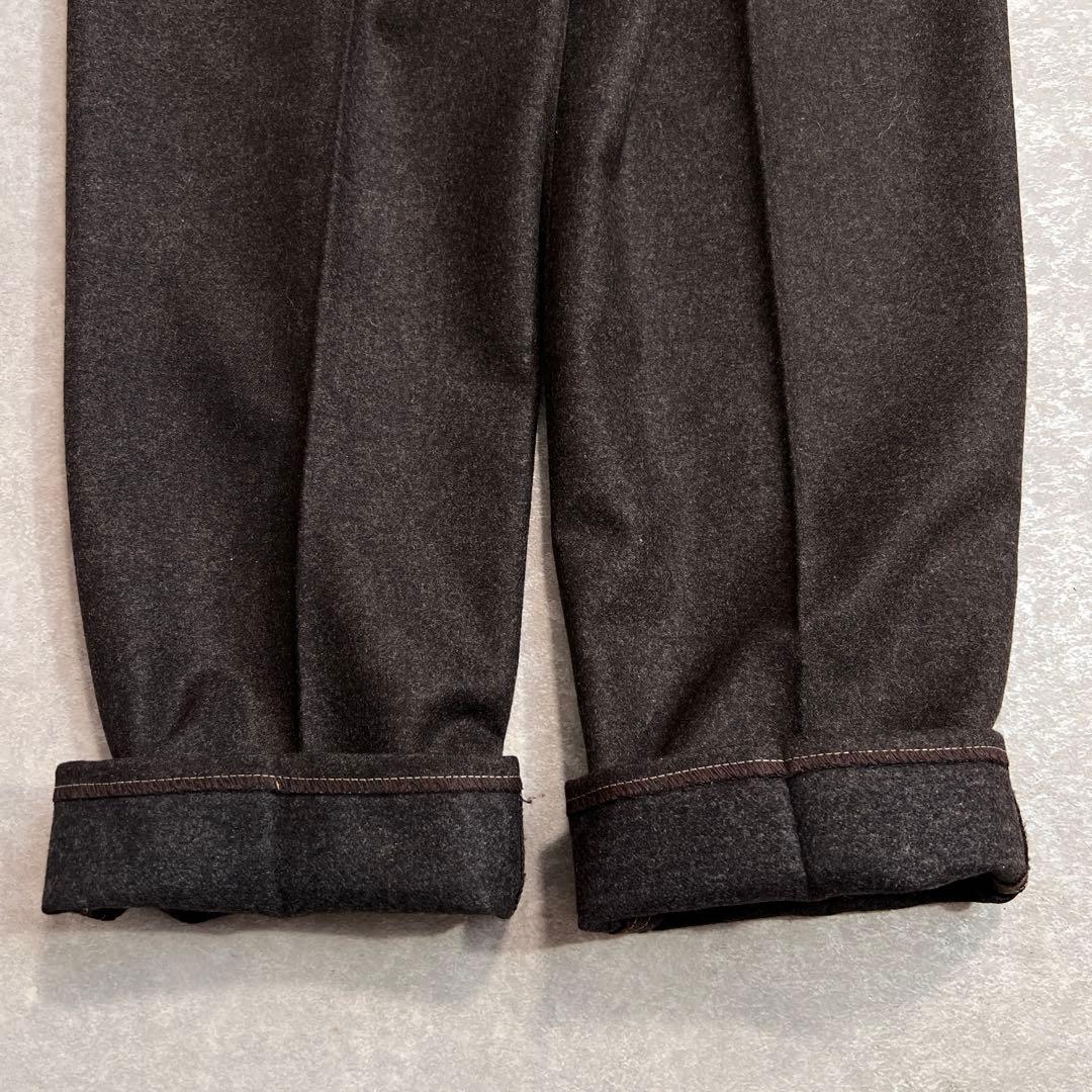 SPIRIT BERWICH カノニコウールフランネル スラックス ブラウン46