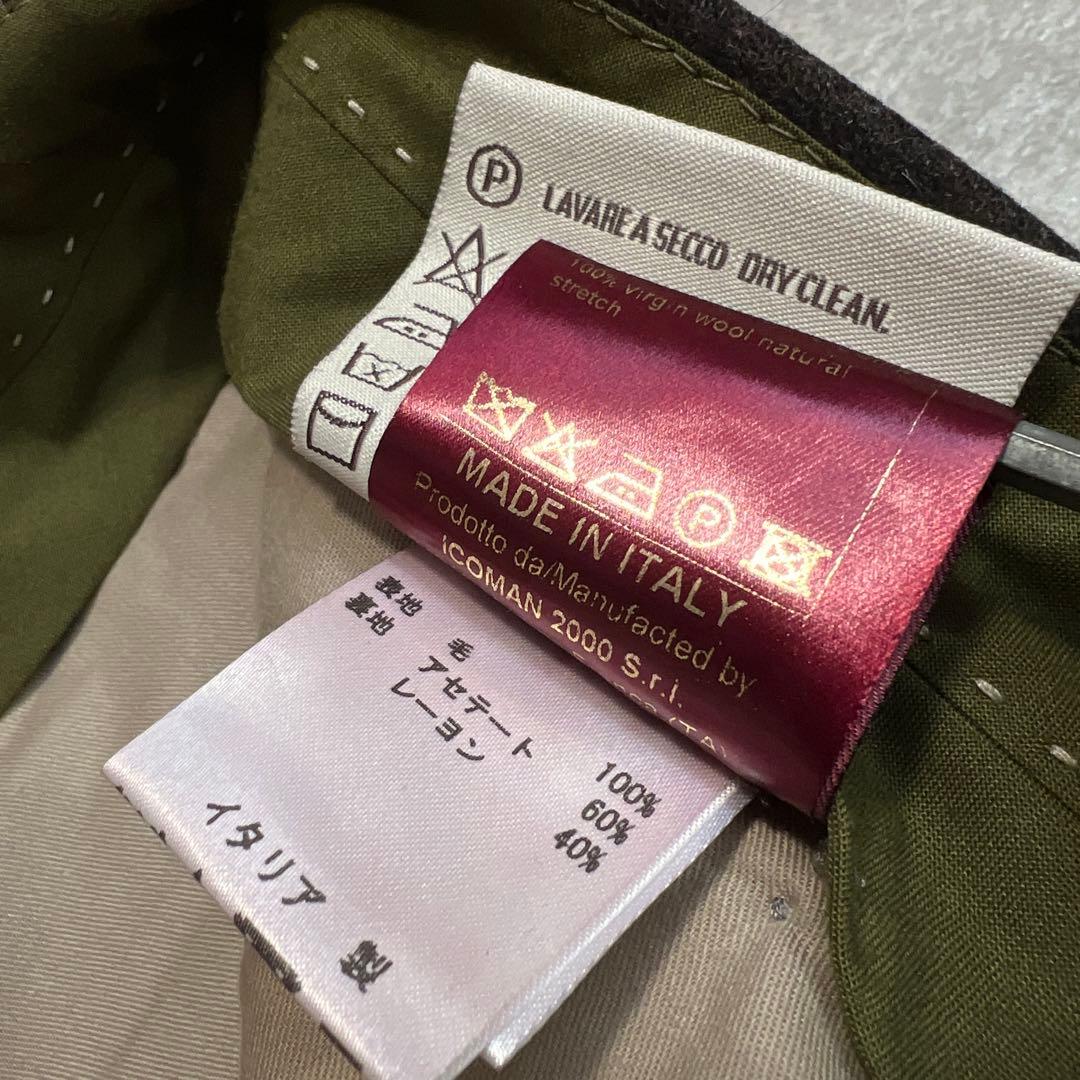 SPIRIT BERWICH カノニコウールフランネル スラックス ブラウン46