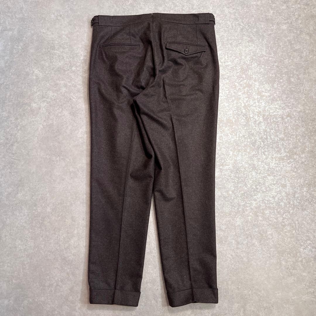 SPIRIT BERWICH カノニコウールフランネル スラックス ブラウン46
