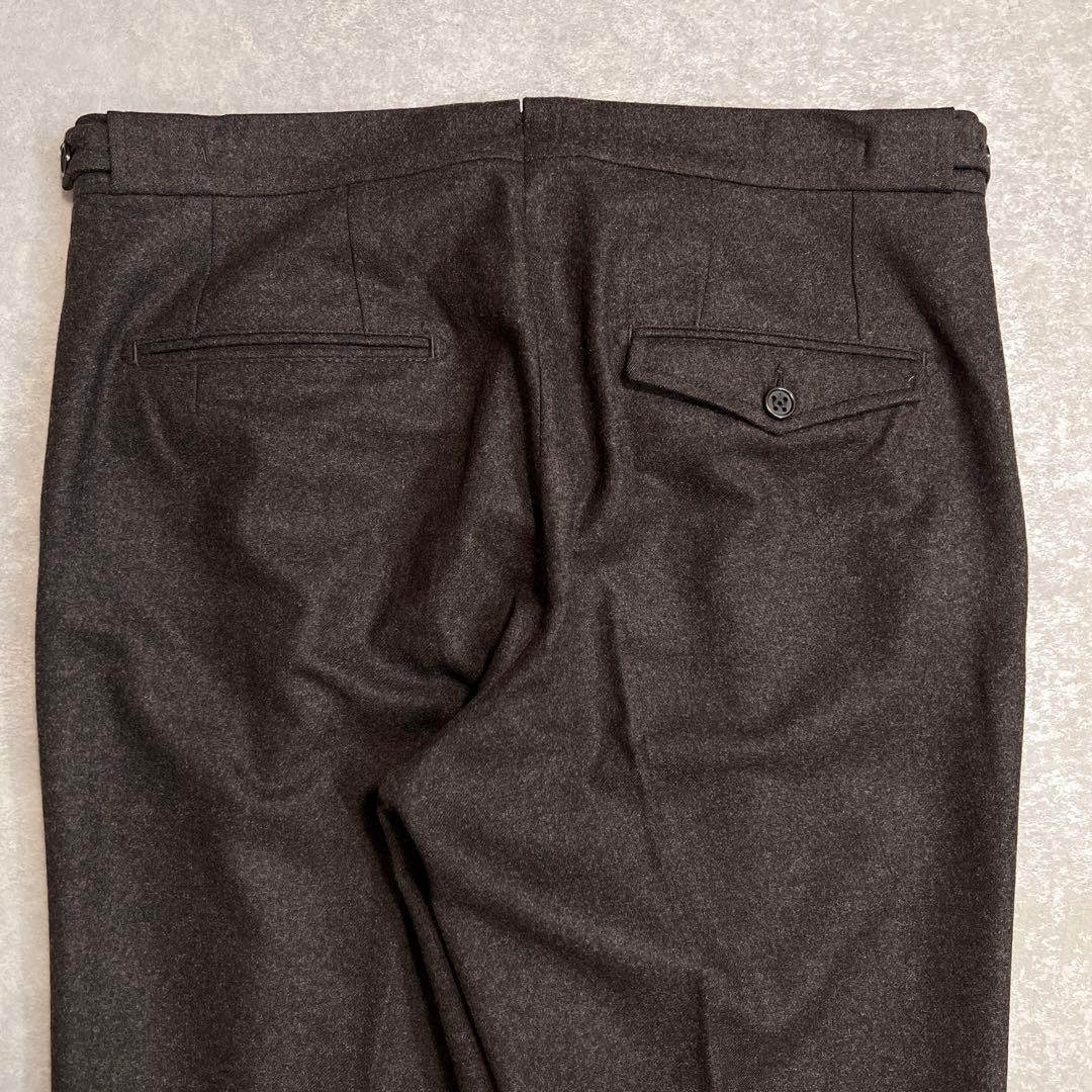 SPIRIT BERWICH カノニコウールフランネル スラックス ブラウン46