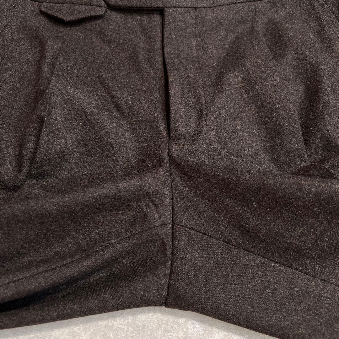 SPIRIT BERWICH カノニコウールフランネル スラックス ブラウン46