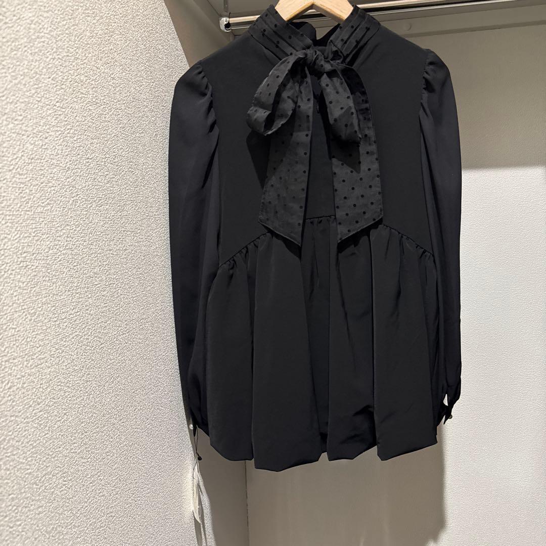 FENNEL バックリボンブラウス ブラック