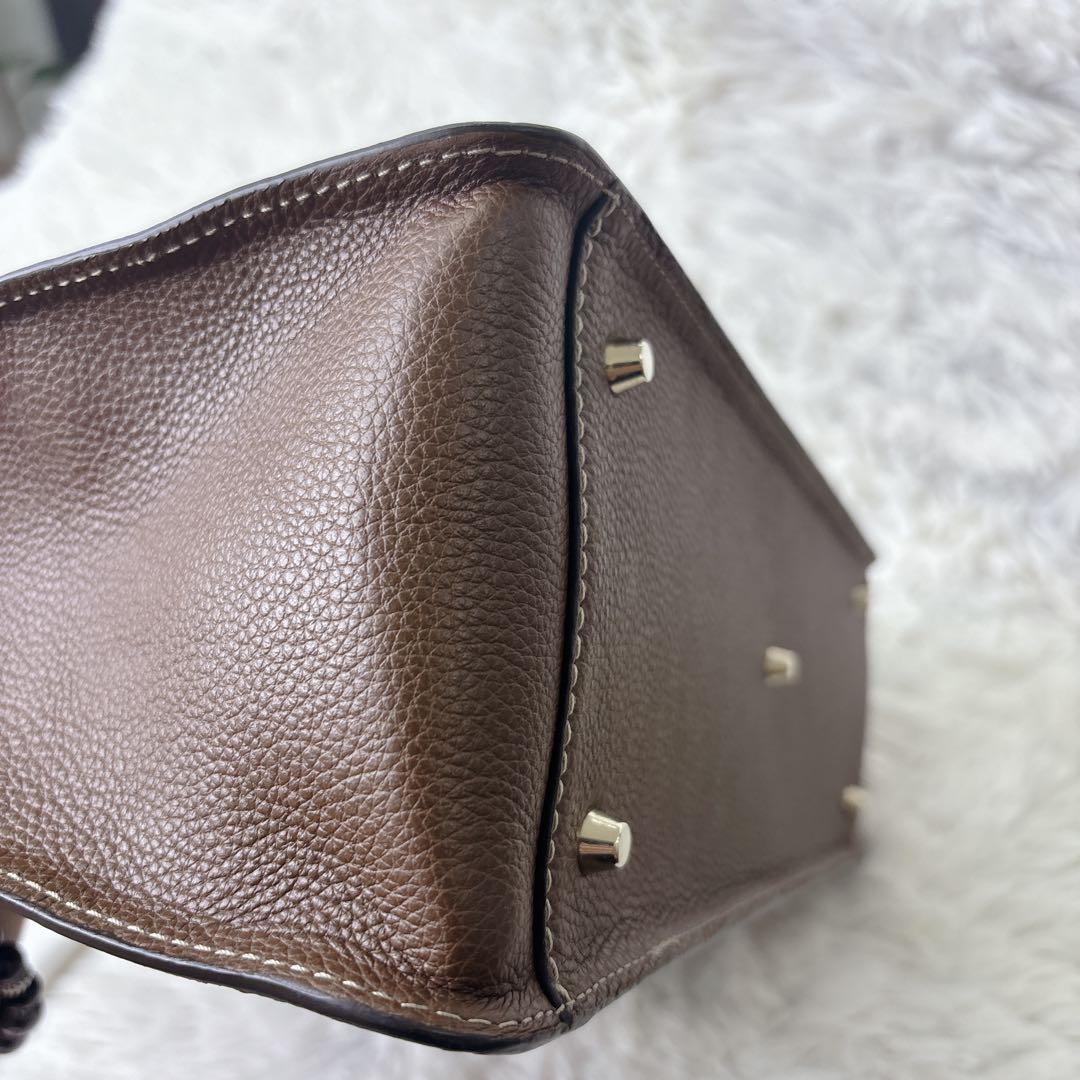 未使用級　FURLA ブラウン ビジネスバッグ　A4 トートバッグ