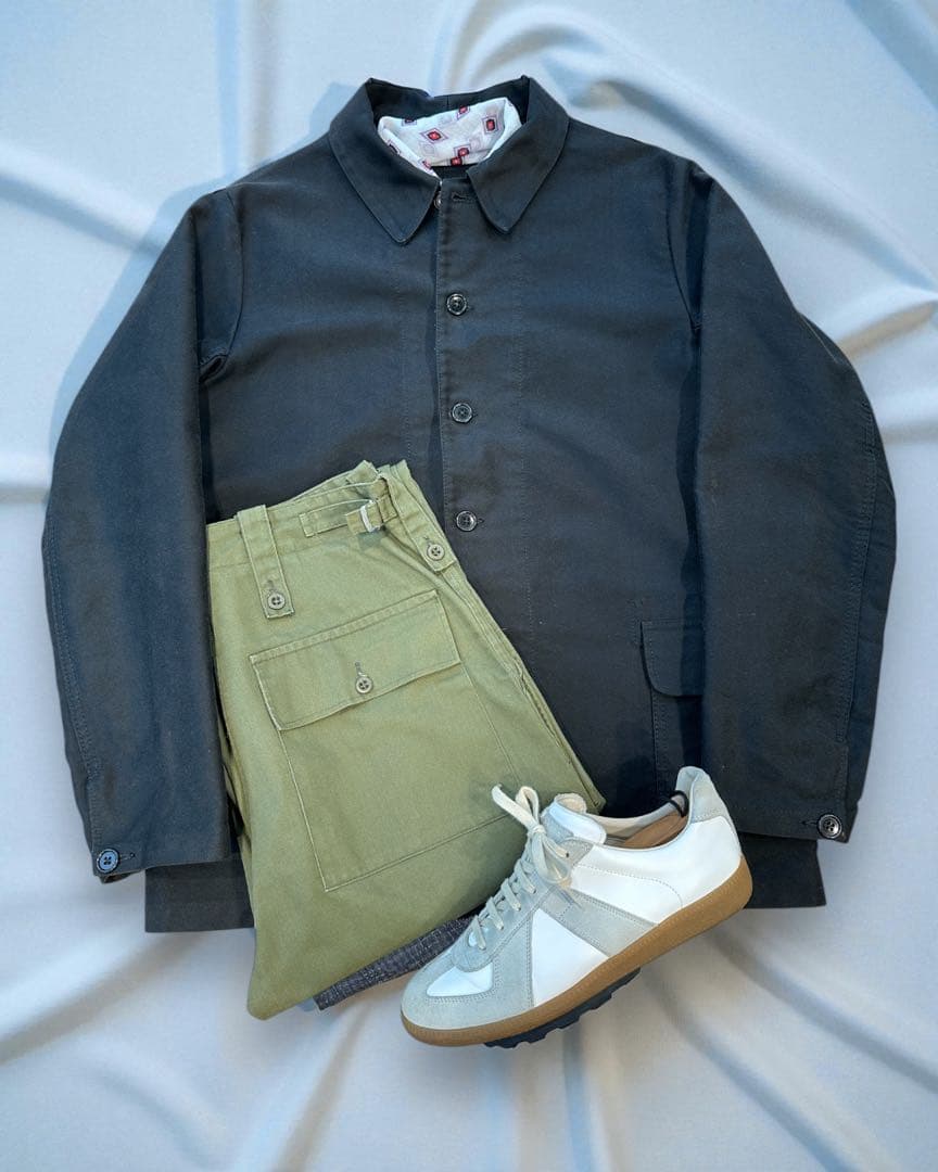 フランス製 ブラック モールスキン ジャケット メンズ L 程 VETRA