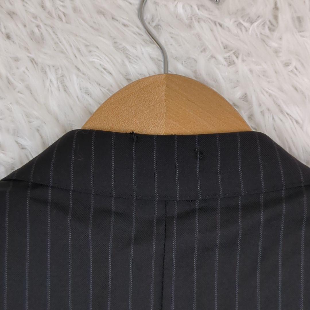 グッチ【サイズ 44】スーツ　セットアップ　チャコールグレー　ストライプ