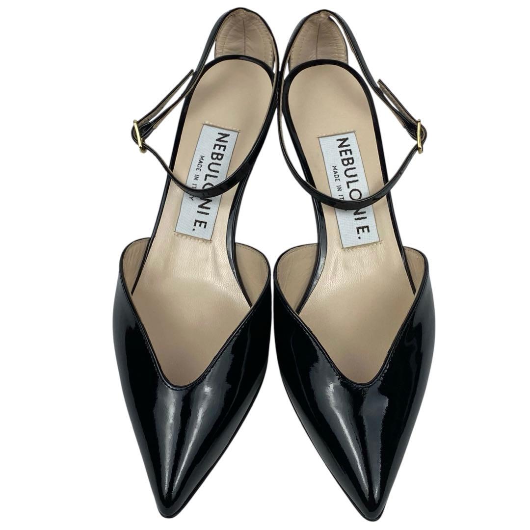 ✨未使用品✨ネブローニ　アンクルストラップ　パンプス　ミュール　黒　24cm