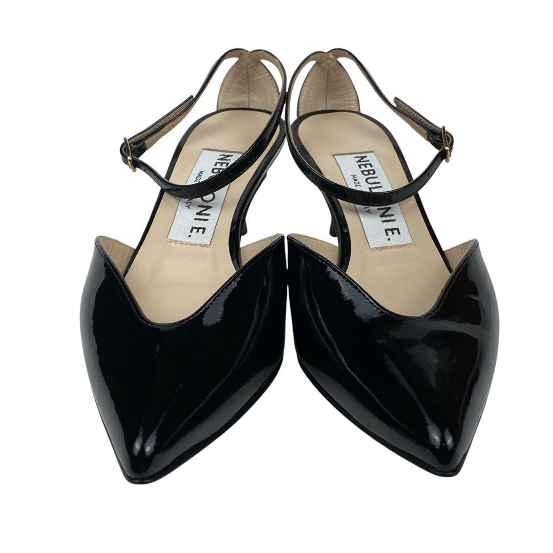 ✨未使用品✨ネブローニ　アンクルストラップ　パンプス　ミュール　黒　24cm
