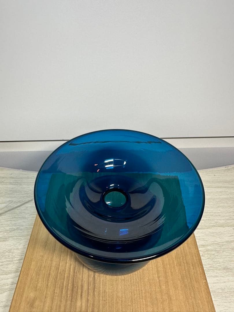 レア　由水常雄　紺瑠璃壺　正倉院ガラス器模　美品　木箱つき