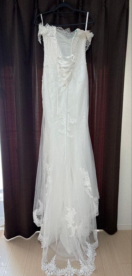 ウェディングドレス S マーメイド オフショルダー