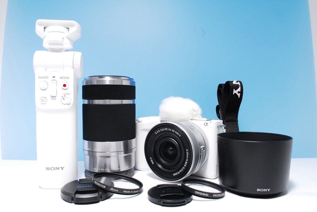 Vlog最強セット】SONY ZV-E10 II ダブル+純正グリップ ホワイト