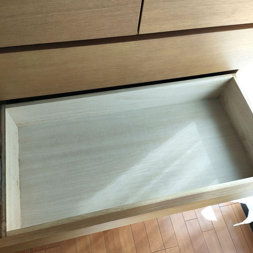 無印良品 オーク材 チェスト6段 ワイド 脚付き【ジャンク】