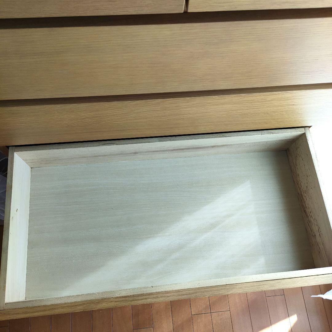 無印良品 オーク材 チェスト6段 ワイド 脚付き【ジャンク】