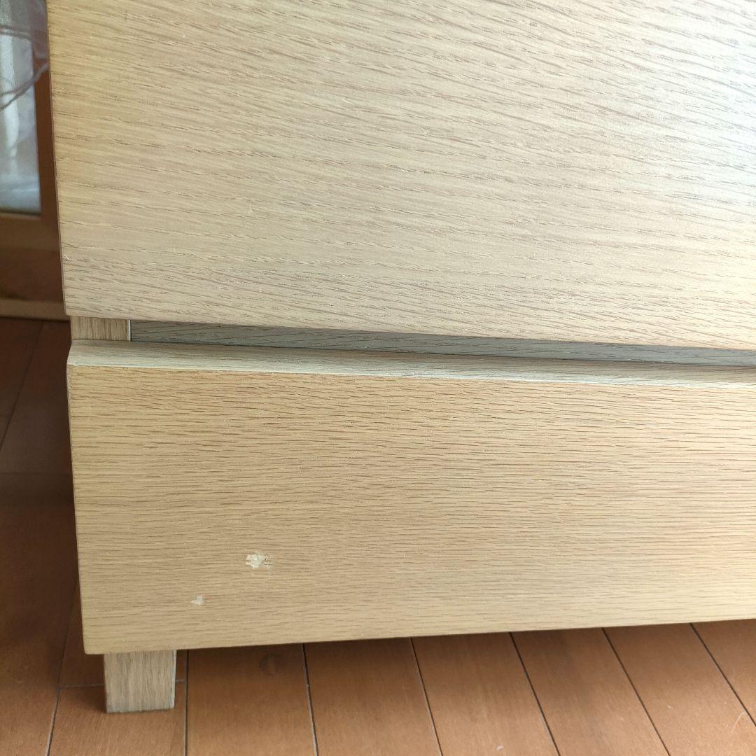 無印良品 オーク材 チェスト6段 ワイド 脚付き【ジャンク】