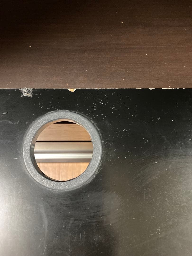 ☆ アクタス ダークブラウン 食器棚・キッチンボード ブラックガラス ☆