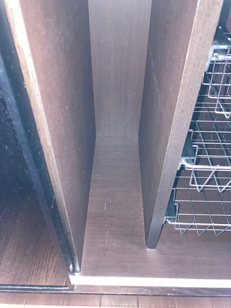 ☆ アクタス ダークブラウン 食器棚・キッチンボード ブラックガラス ☆