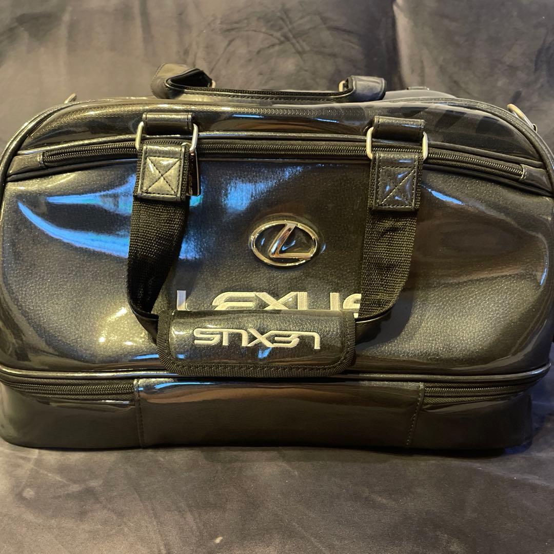 LEXUS レクサス 黒 ゴルフ用 ボストンバック エナメルバッグ 美品