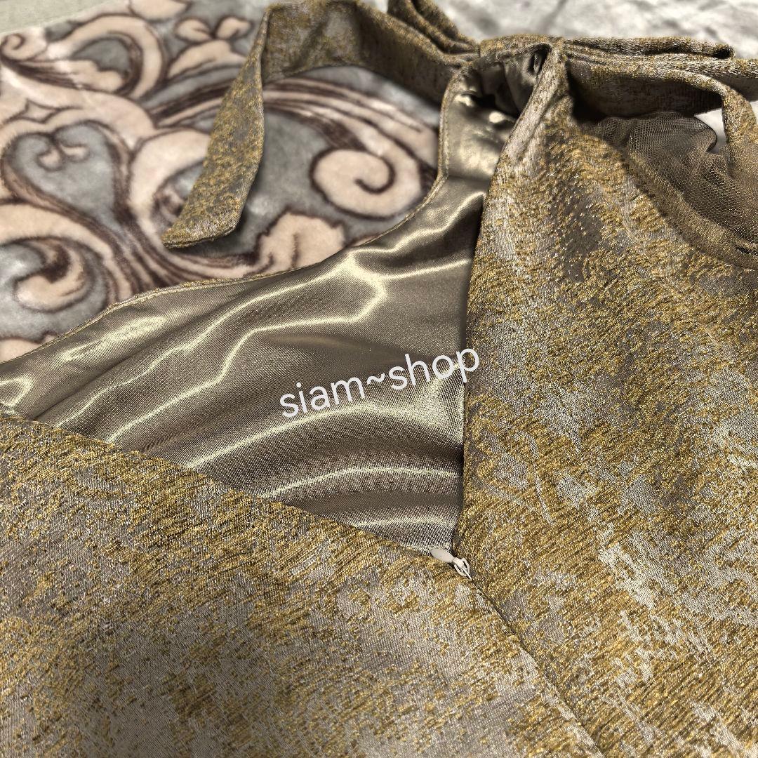 LE’RURE Shoulder ribbon jacquard dress