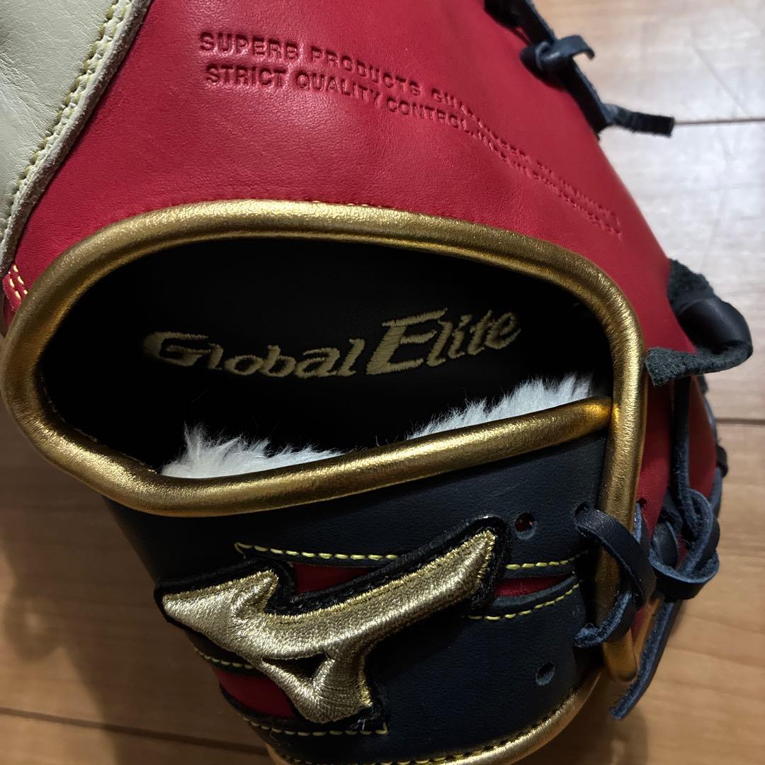 Global Elite 軟式ファースト ∞インフィニティNEO勝色　赤/黒/白