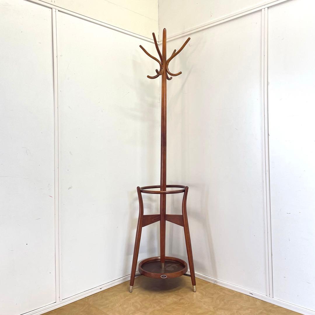 秋田木工 ポールハンガー④ コートハンガー 傘立て 洋服掛け ビンテージ