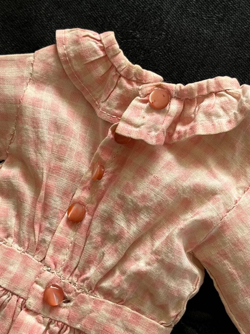 アンティーク人形ドレス チャイナヘッドパリアンビスクドールショルダーペグドール