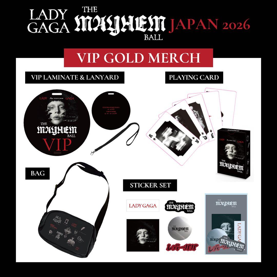 LADY GAGA VIP GOLD グッズ【マルチポーチ以外全て】