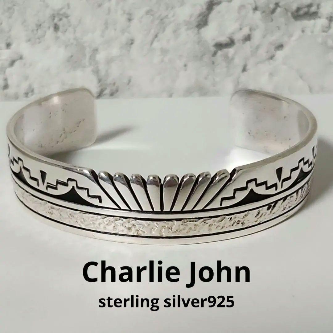 ナバホ　シルバーブレスレット　Charlie John
