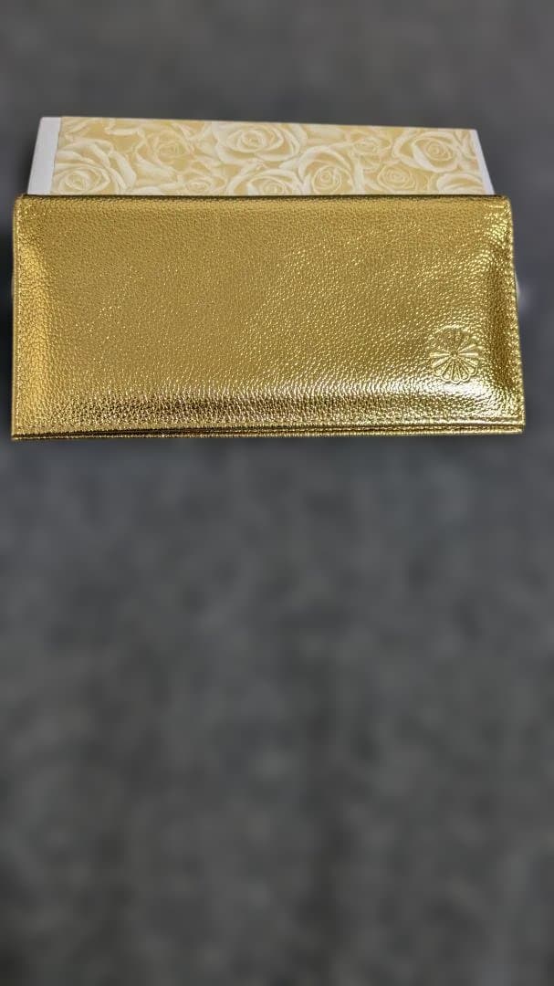 本皮　皇居　長財布ゴールド