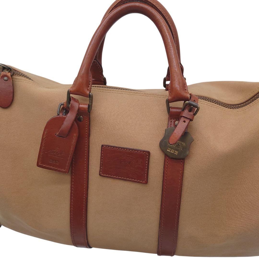 【ヴィンテージ】ラルフローレン　サファリ　キャンバス　レザー　 ボストンバッグ