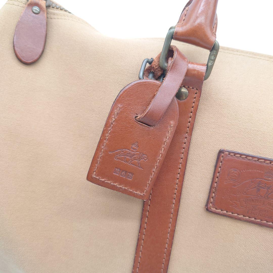 【ヴィンテージ】ラルフローレン　サファリ　キャンバス　レザー　 ボストンバッグ