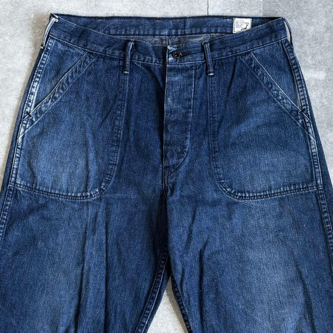 【色落ち抜群】オアスロウ US.NAVY ユティリティパンツ インディゴデニム