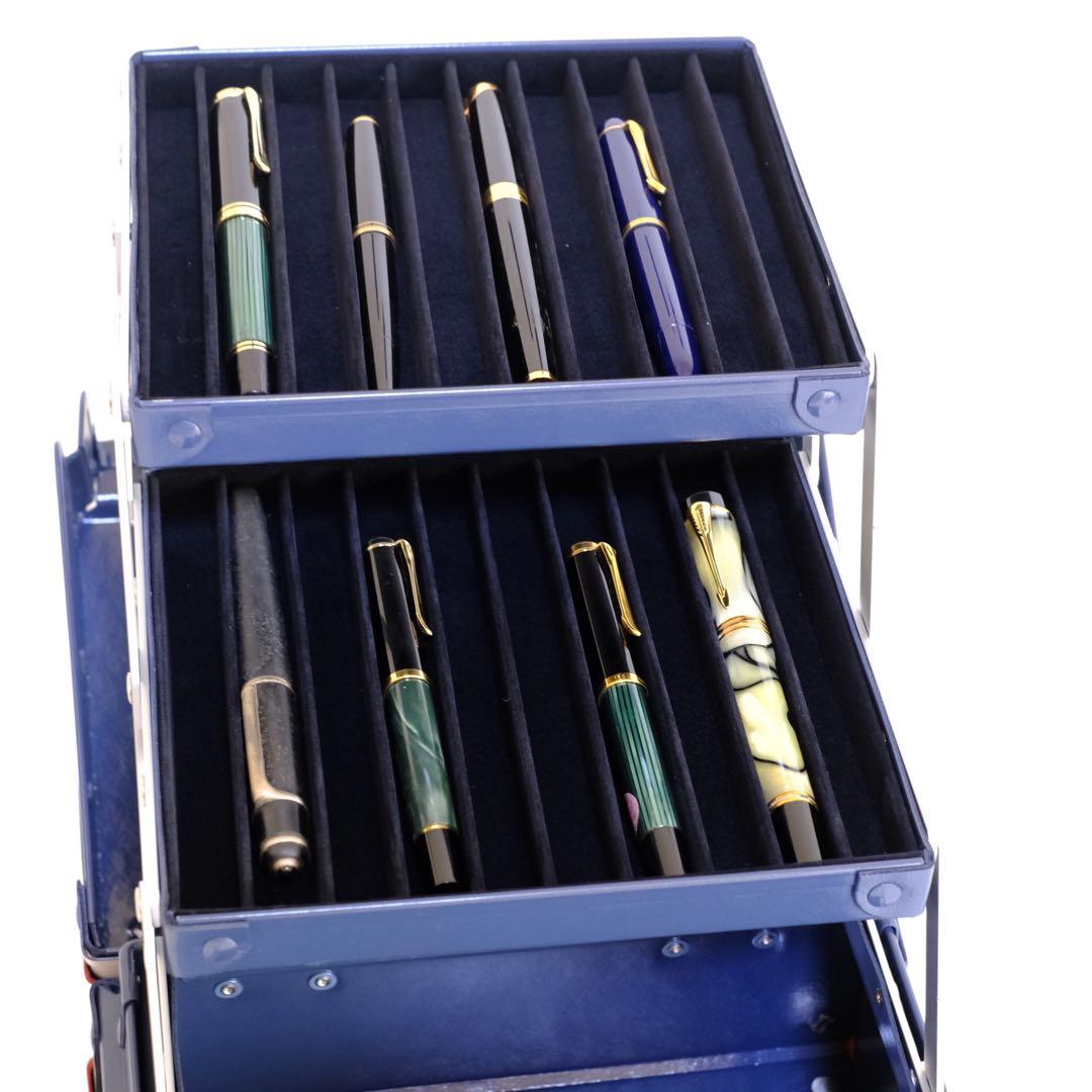 ファイバーペンボックス　ネイビー　万年筆　収納