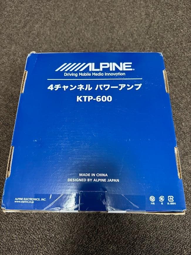 ALPINE アルパイン 4チャンネルパワーアンプ KTP-600 未使用