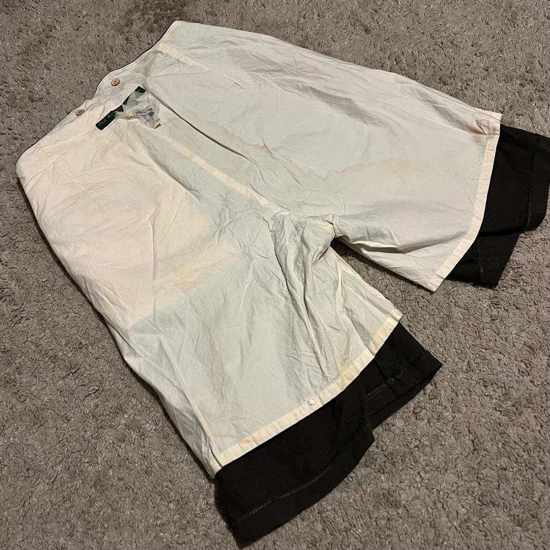 PaulHarnden サスペンダー ウール ショートパンツ カーキ xs