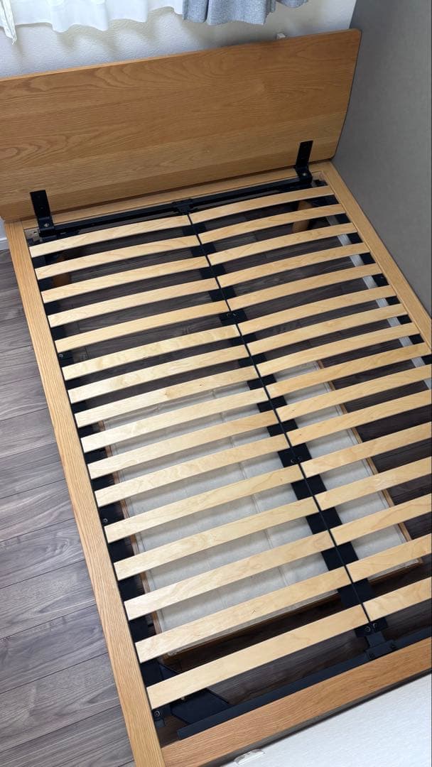 無印木製ダブルベッドフレーム
