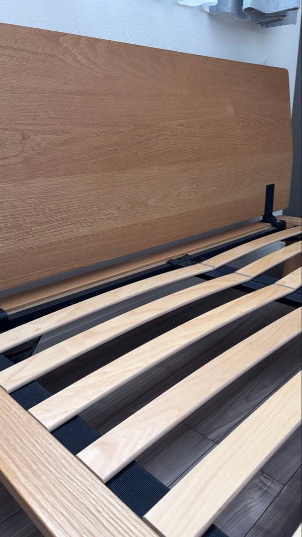 無印木製ダブルベッドフレーム