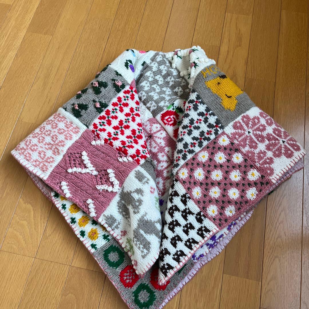 「小鉢」花柄モチーフ.ブランケット☆ハンドメイド