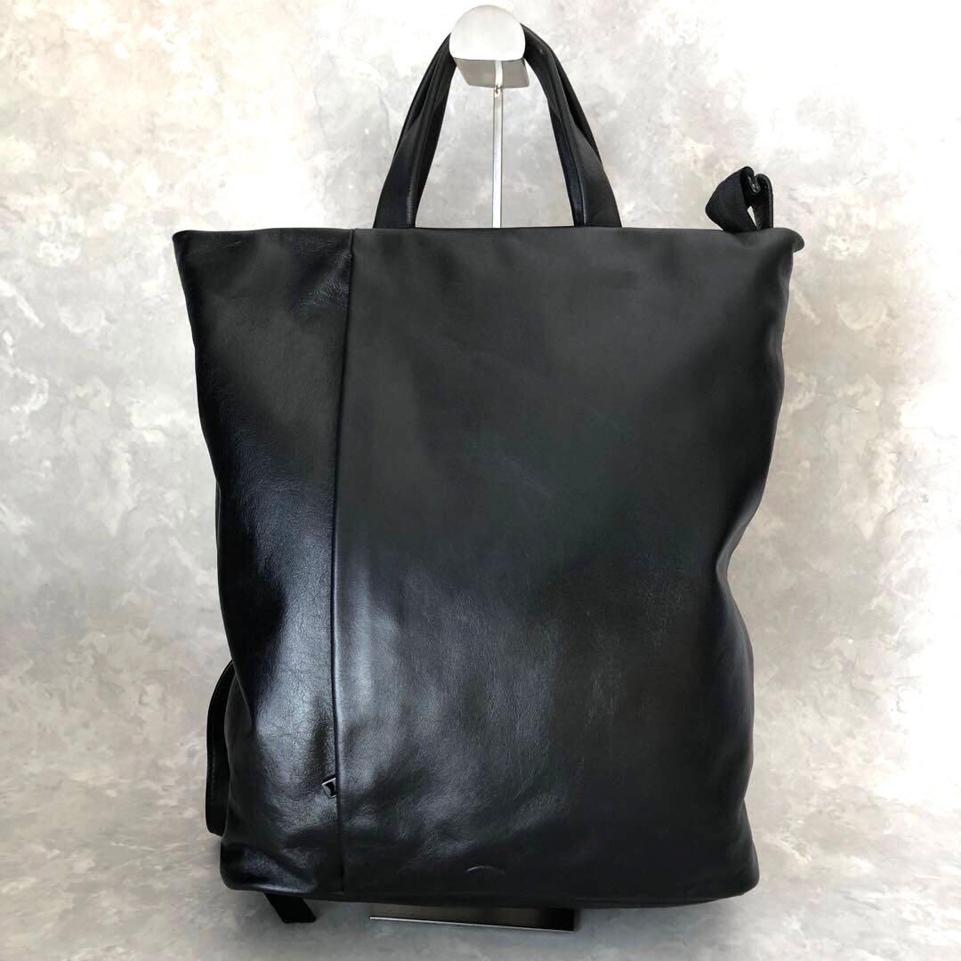 ★美品★カンペール 2WAYレザーリュック 黒 ブラック バックパック