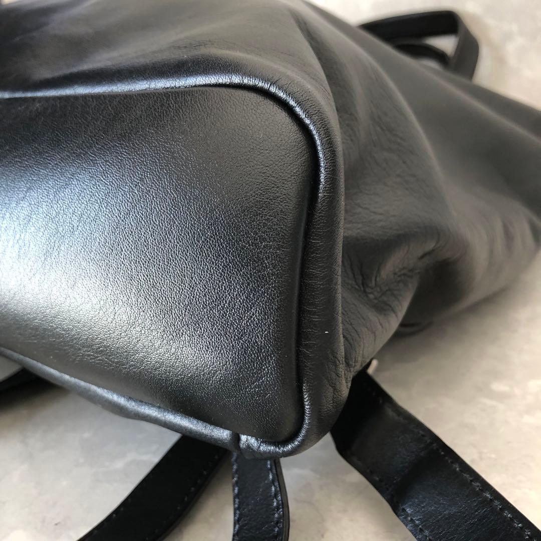 ★美品★カンペール 2WAYレザーリュック 黒 ブラック バックパック