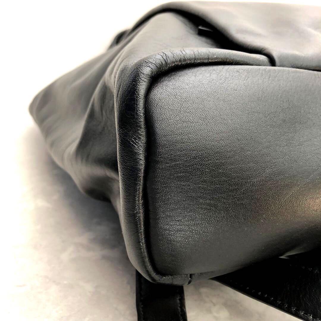 ★美品★カンペール 2WAYレザーリュック 黒 ブラック バックパック